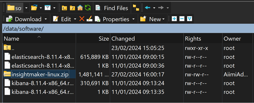 This is an example screenshot using Winscp. 